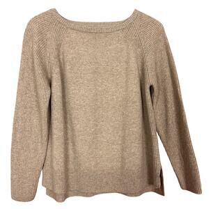 Paul Costelloe Living Wool Cashmere Blend Sweater Tan Brown Womens Size Large